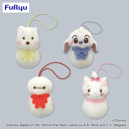 ディズニーキャラクター　ミルキーボアプチ　雪だるまマスコット
