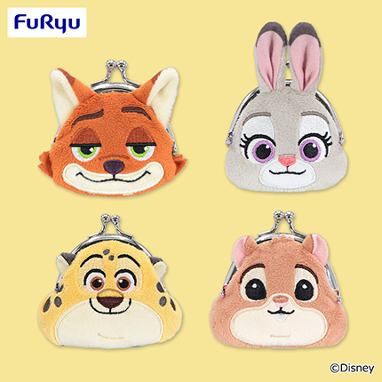 ズートピア　フェイスがま口ポーチ
