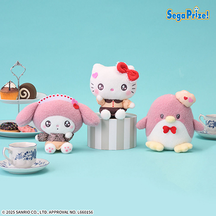 ゆるかわ　サンリオキャラクターズ　ぬいぐるみ　チョコケーキ