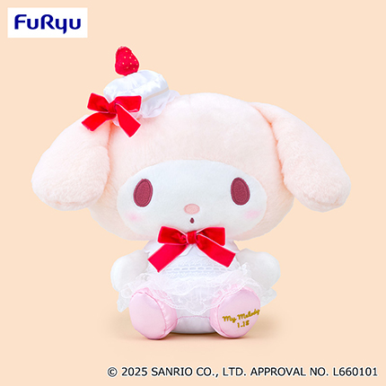 マイメロディ　アニバーサリーショートケーキBIGぬいぐるみ