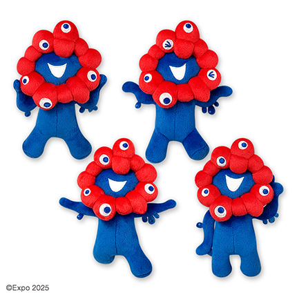 ＥＸＰＯ２０２５　ミャクミャク　ゴム紐付きぬいぐるみ