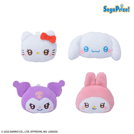 ゆるかわ　サンリオキャラクターズ　プチフェイスマスコット