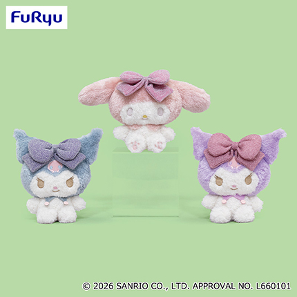 マイメロディ・クロミ　おめかしキラキラぬいぐるみ～ビッグリボン～