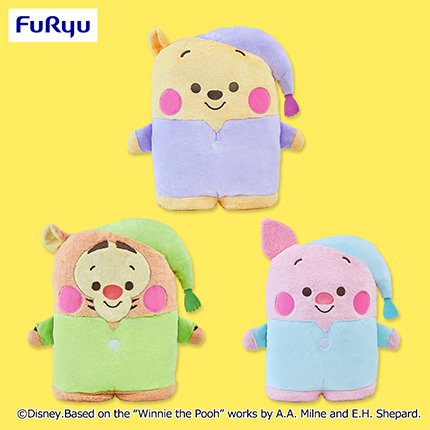 くまのプーさん　ハイパーBIG！ならべてどーみぃふれんずぬいぐるみ～パジャマスタイル～