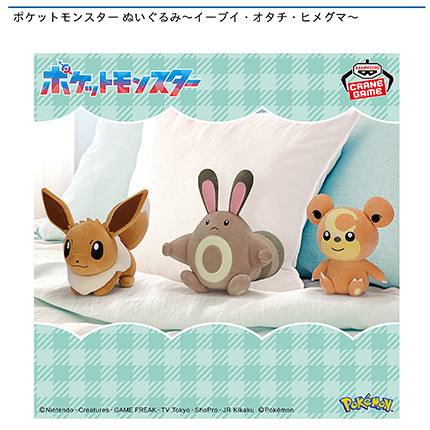 ポケットモンスター ぬいぐるみ～イーブイ・オタチ・ヒメグマ～