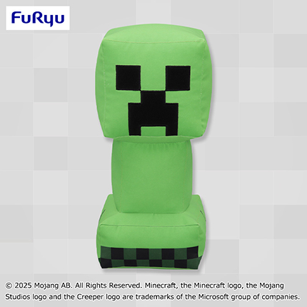 マインクラフト　ひんやりクリーパーデフォルメBIGぬいぐるみ