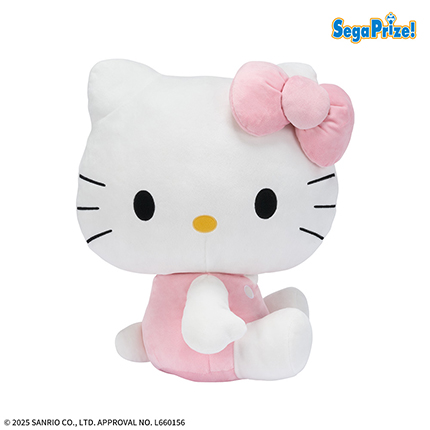 ハローキティ　スーパーラージぬいぐるみ　平成ピンク