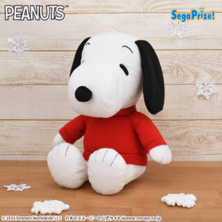 【プライズ情報】SNOOPY™　LLぬいぐるみ　ウィンターセーター