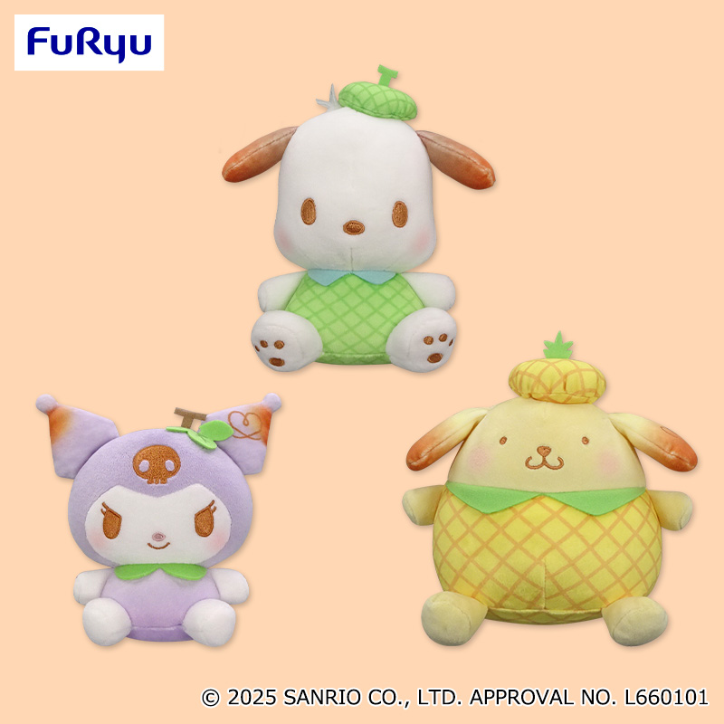 【プライズ情報】サンリオキャラクターズ　ましゅまるむなりきりフルーツぬいぐるみ1