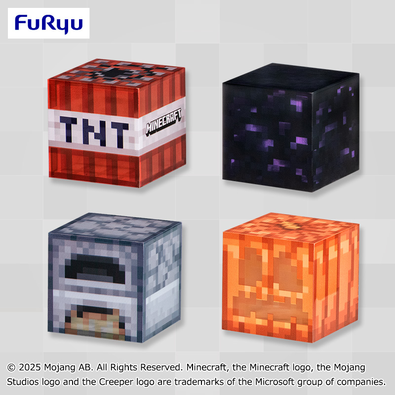 【プライズ情報】マインクラフト　ブロック～TNT/ジャック・オ・ランタン/かまど/黒曜石～a