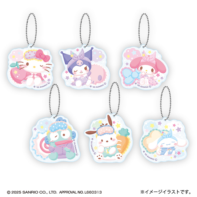 【プライズ情報】サンリオキャラクターズ ねむねむどり〜みんぐミニアクリルキーホルダー
