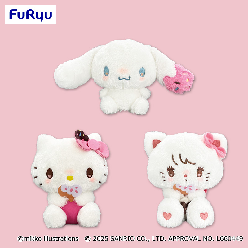 【プライズ情報】mikko×Sanrio characters　ドーナツデザインBIGぬいぐるみ1