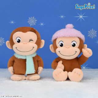 【プライズ情報】おさるのジョージ　ぽってりLぬいぐるみ　ウィンター