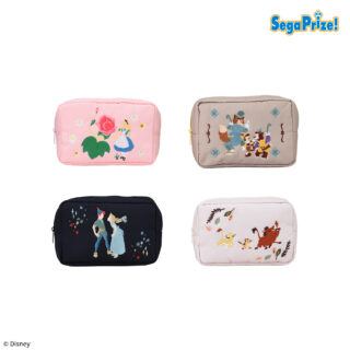 【プライズ情報】ディズニーキャラクター　刺繍ポーチ