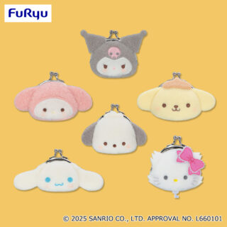 【プライズ情報】サンリオキャラクターズ　ミルキーボアフェイスがま口ポーチ