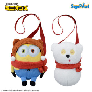 【プライズ情報】ミニオン　プラチナムザッカショルダーバッグ“ボブ＆ゆきだるまティム”