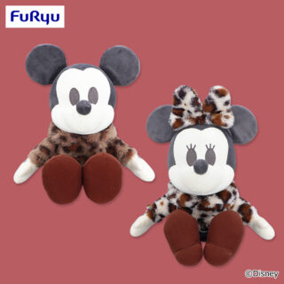 【プライズ情報】ミッキーマウス＆ミニーマウス　デココレ アニマルレオパードBIGぬいぐるみ