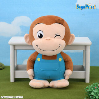 【プライズ情報】おさるのジョージ　ぽってりLLぬいぐるみ　オーバーオール