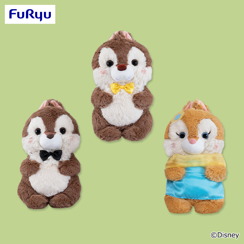 【プライズ情報】ミッキー＆フレンズ　Aimery おめかしBIGぬいぐるみ～チップ・デール・クラリス～