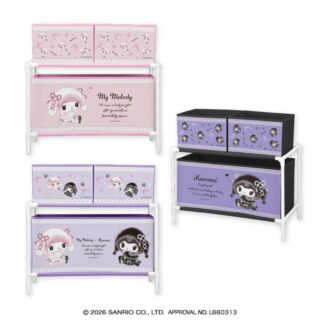 【プライズ情報】マイメロディ♡クロミ 月夜のメロクロ3ボックス付き収納ケース