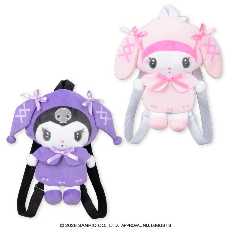 【プライズ情報】マイメロディ♡クロミ 月夜のメロクロぬいぐるみリュック3