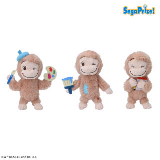 【プライズ情報】おさるのジョージ　赤いほっぺ　マスコット　おえかき