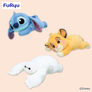 【プライズ情報】ディズニーキャラクター　くったり BIGぬいぐるみ～スティッチ・ベイマックス・シンバ～