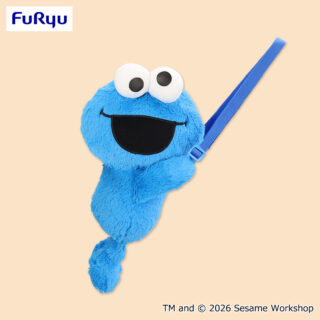 【プライズ情報】セサミストリート　だきつきポシェット～クッキーモンスター～
