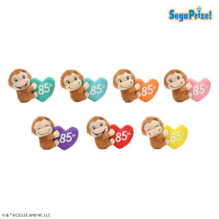 【プライズ情報】おさるのジョージ　マスコット　カラフルハート　85th