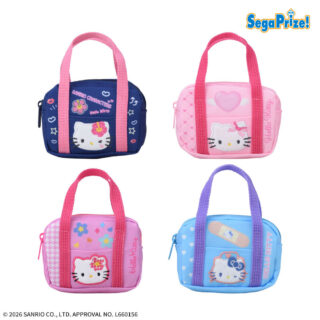 【プライズ情報】ハローキティ　スクールバッグ型ポーチ