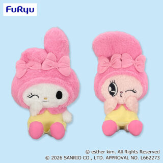 【プライズ情報】エスターバニー×マイメロディ　おそろい頭巾BIGぬいぐるみ