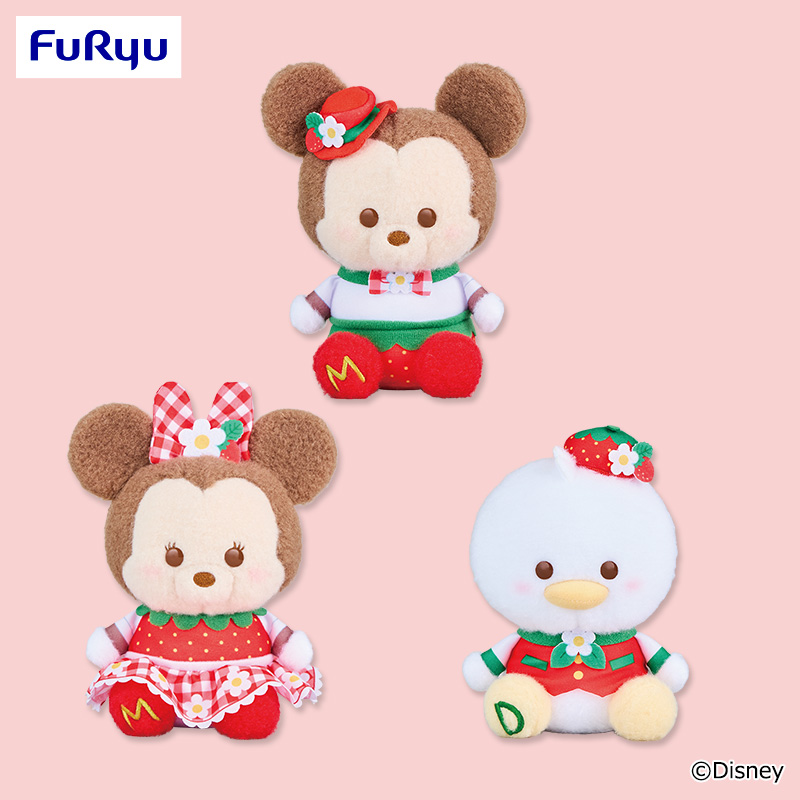 【プライズ情報】ミッキー＆フレンズ　ミルキーボア いちごぬいぐるみ