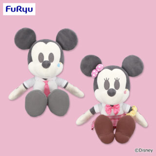 【プライズ情報】ミッキーマウス＆ミニーマウス　デココレ スクール風BIGぬいぐるみ