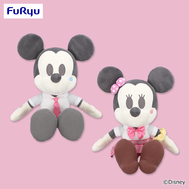 【プライズ情報】ミッキーマウス＆ミニーマウス　デココレ スクール風BIGぬいぐるみ