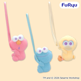 【プライズ情報】セサミストリート　ふわふわだきつきポシェット