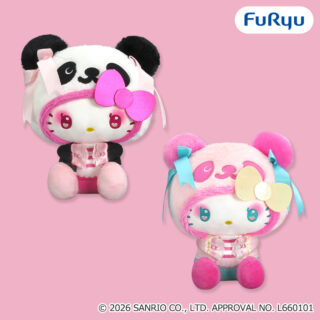 【プライズ情報】パンダ ハローキティ 中華ロリータBIGぬいぐるみ