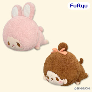 【プライズ情報】モンチッチ Design produced by Sanrio　むきゅむきゅ寝そべりBIGぬいぐるみ