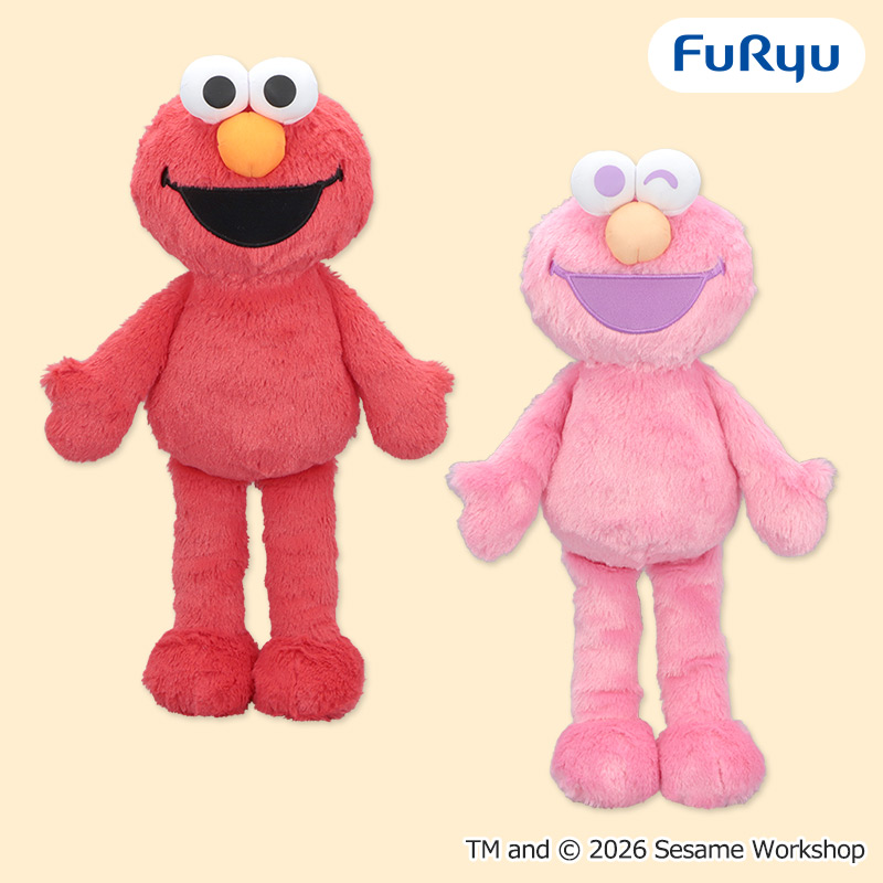 【プライズ情報】セサミストリート カラフルエルモBIGぬいぐるみ