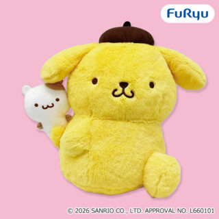 【プライズ情報】ポムポムプリン ふりむきおんぶペアぬいぐるみ