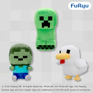 【プライズ情報】マインクラフト ぬいぐるみ：赤ちゃんゾンビ：ニワトリ：クリーパー