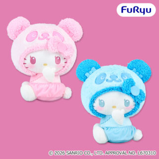【プライズ情報】パンダ ハローキティ　もこもこベイビーBIGぬいぐるみ