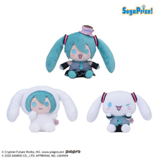 【プライズ情報】初音ミク×シナモロール　KUNEMIMI　ぬいぐるみ