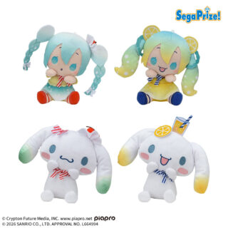 【プライズ情報】初音ミク×シナモロール　ひょこぴょこ　ぬいぐるみ　～クリームソーダ・レモンソーダ～