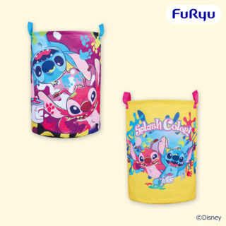 ディズニー スティッチ　Splash Color！ 大きなラウンド収納バスケット