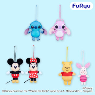 ディズニーキャラクター　ぺたっとペアマスコット