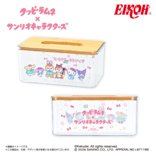 クッピーラムネ×サンリオキャラクターズ クリアティッシュケース