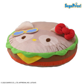 ハローキティ　プラチナムザッカハンバーガークッション　Kawaii YumYum MART
