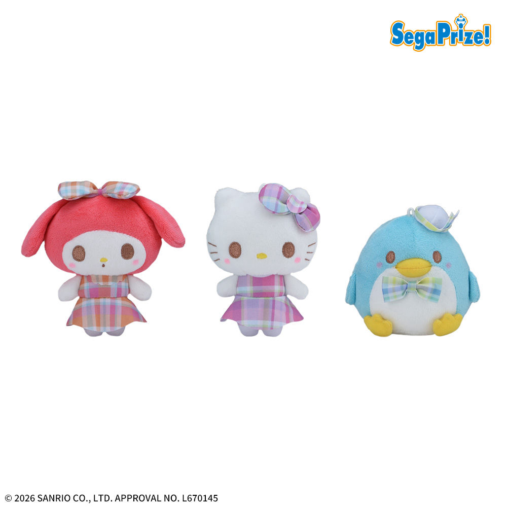 ゆるかわ　サンリオキャラクターズ　マスコット　サマーチェック