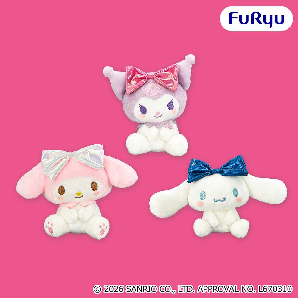 サンリオキャラクターズ こてっとぺったんぬいぐるみ～マイメロディ・クロミ・シナモロール～