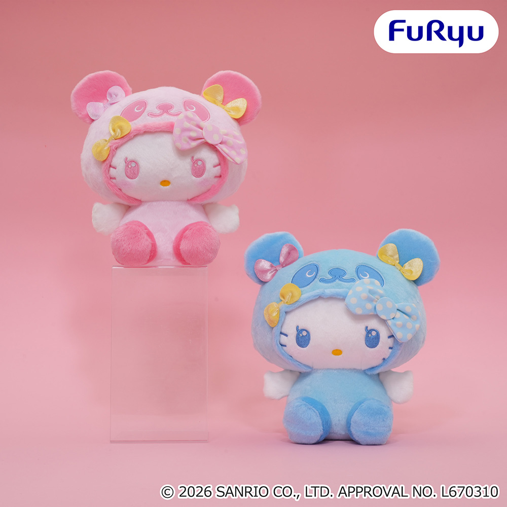 パンダ ハローキティ リボンがいっぱいBIGぬいぐるみ